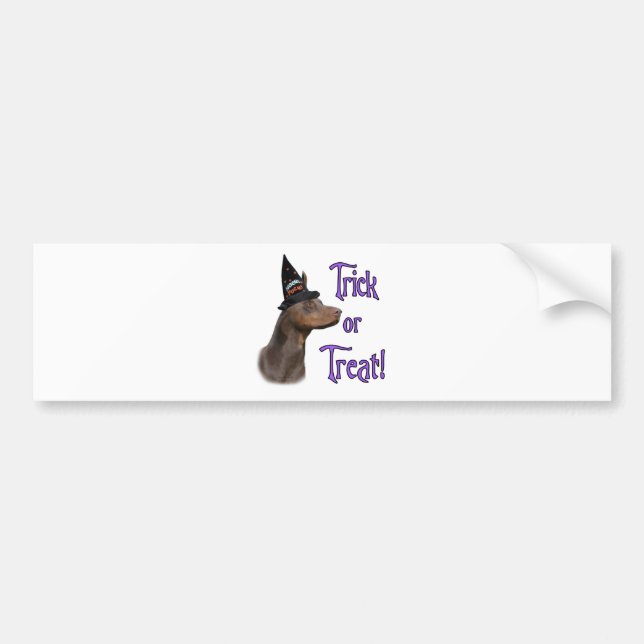 Doberman Pinscher (röd) Trick Bildekal (Framsidan)