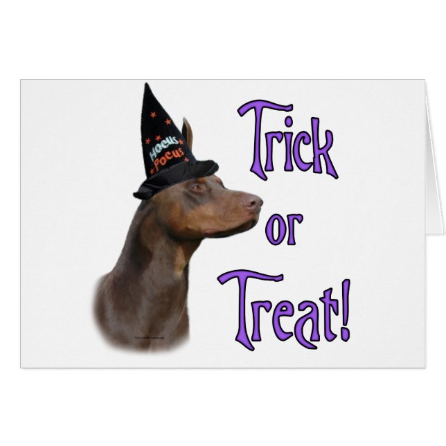 Doberman Pinscher (röd) Trick Hälsningskort (Framsidan Horizontal)