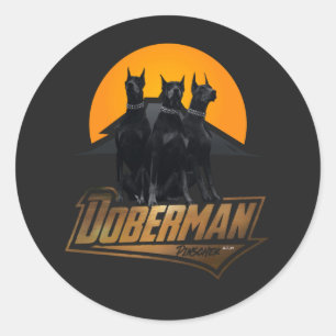 Doberman Pinscher Runt Klistermärke