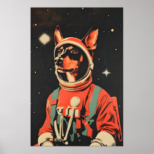 Doberman Pinscher Rymdskepps Poster, Doberman Poster