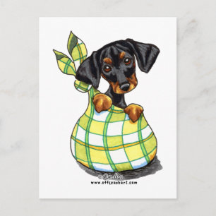 Doberman Pinscher Sack Puppy Vykort