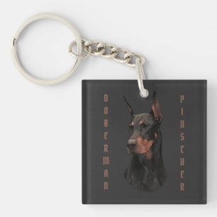 Doberman Pinscher, Square Wall Clock T-Shirt Butto