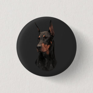 Doberman Pinscher, Square Wall Clock T-Shirt Knapp