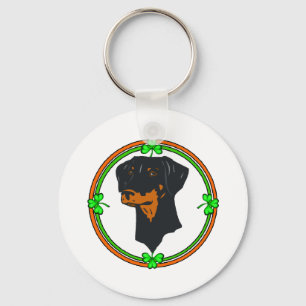 Doberman Pinscher St Patricks Nyckelring