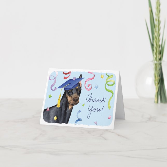 Doberman Pinscher Student Kort (Framsida)