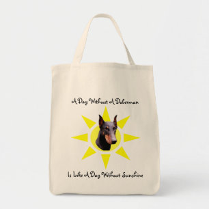 Doberman Pinscher Sunshine Hund Tote Bag Tygkasse