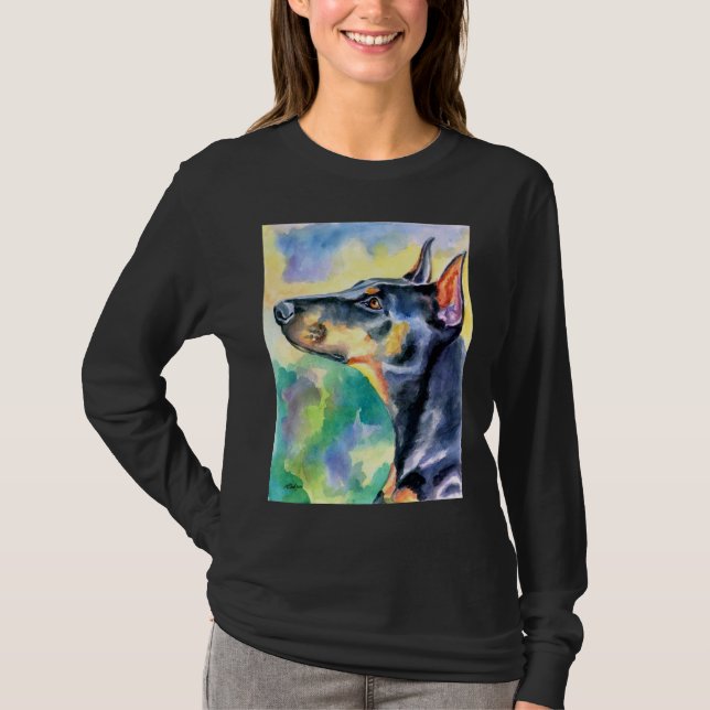 Doberman Pinscher T Shirt (Framsida)