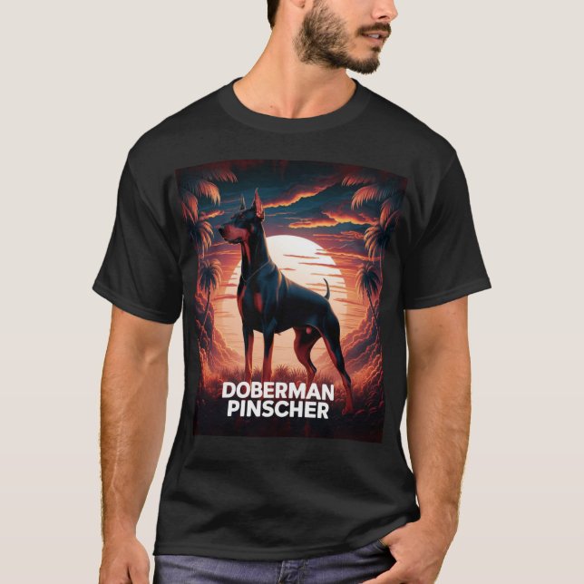 Doberman Pinscher T Shirt (Framsida)