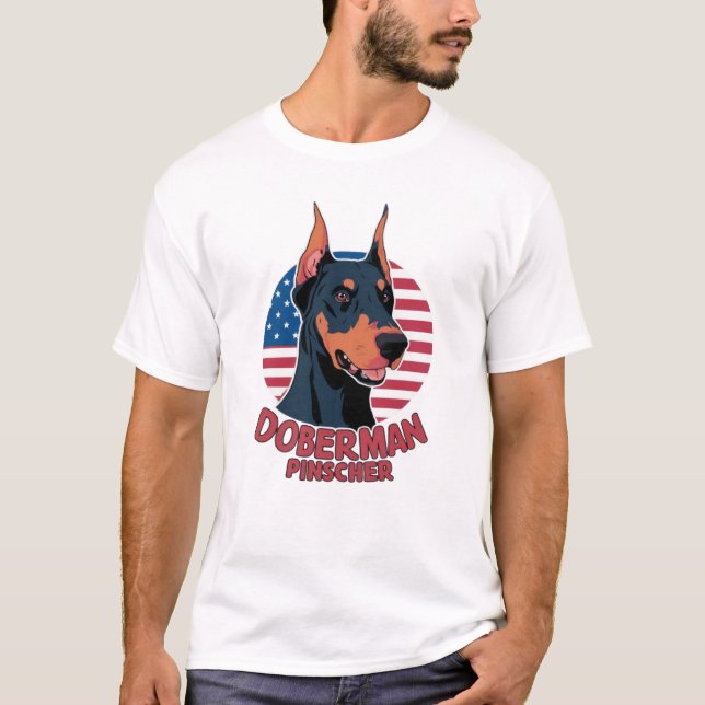 Doberman Pinscher T Shirt (Framsida)