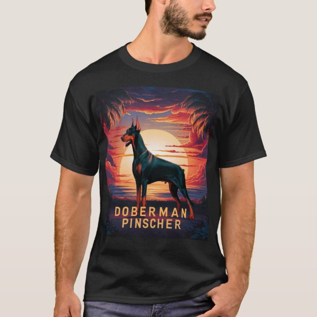 Doberman Pinscher T Shirt (Framsida)