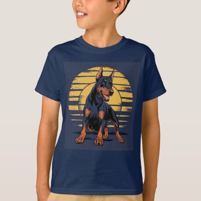 Doberman Pinscher T Shirt (Framsida)