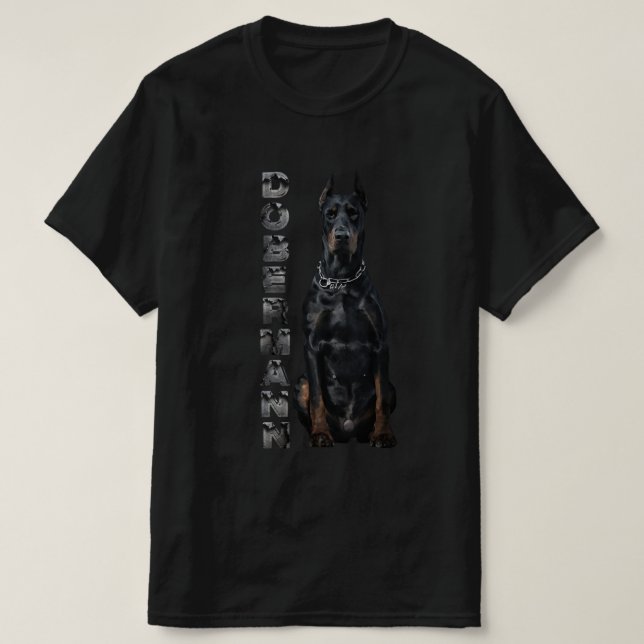 Doberman Pinscher T-Shirt (Design framsida)
