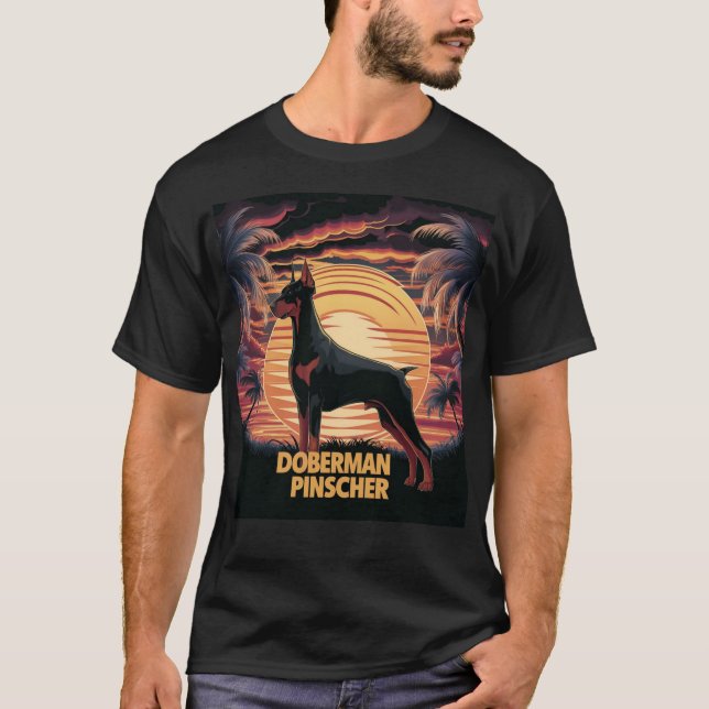 Doberman Pinscher T Shirt (Framsida)