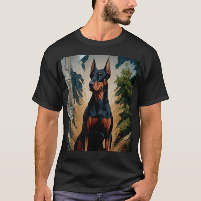 Doberman Pinscher T Shirt (Framsida)