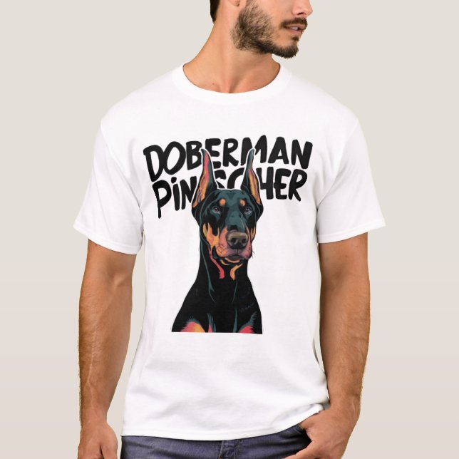 Doberman Pinscher T Shirt (Framsida)