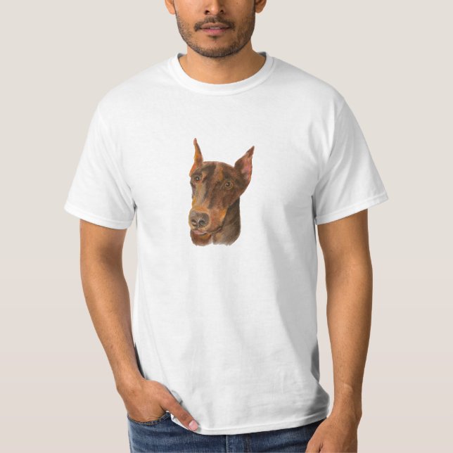 Doberman Pinscher T Shirt (Framsida)