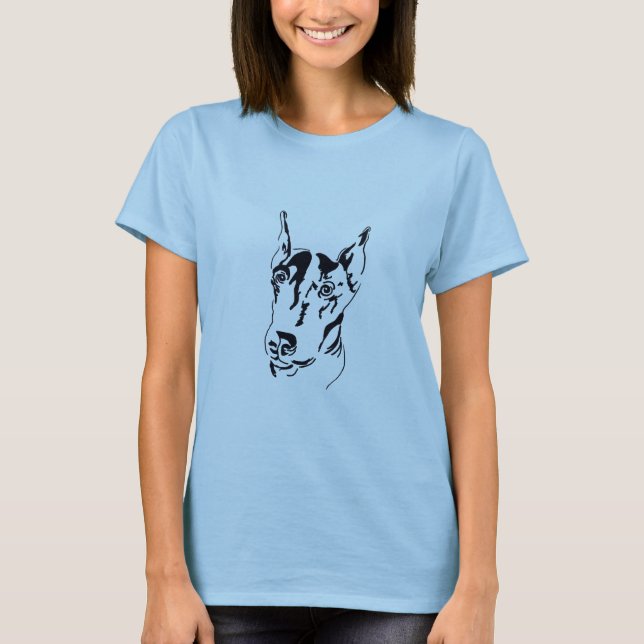 Doberman Pinscher T-Shirt (Framsida)