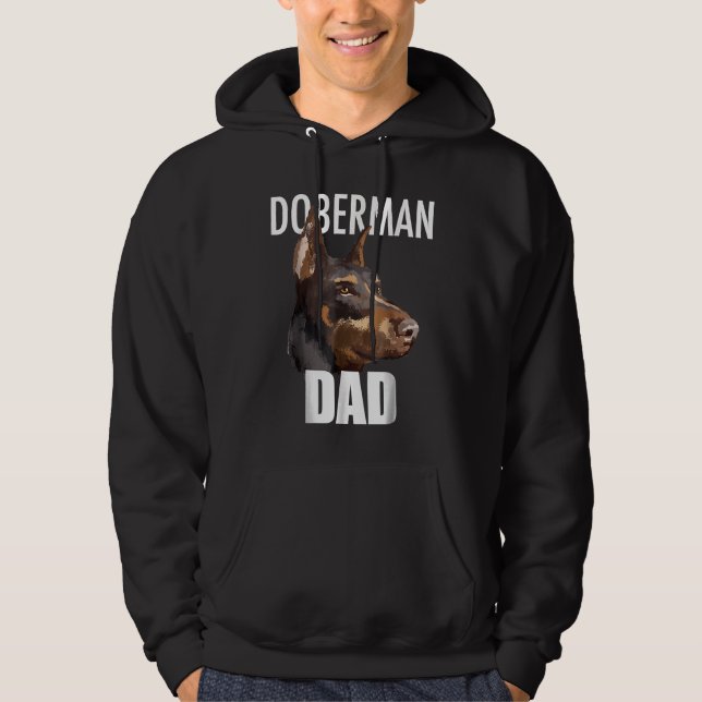 Doberman Pinscher Tee Best Doberman Dad Ever  Dog Hoodie (Framsida)