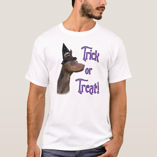 Doberman Pinscher Trick T-shirt (Framsida)