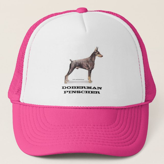 Doberman Pinscher Truckerkeps (Framsida)
