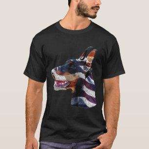 Doberman Pinscher Usa American Flagga Doberman T Shirt