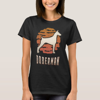 Doberman Pinscher Vintage Retro Classic Hund Sunse T Shirt