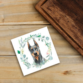 Doberman Pinscher Watercolor Wandeans Ceramic Tile Kakelplatta