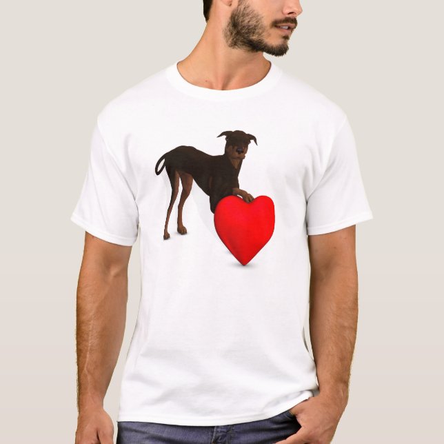 Doberman Pinscher with Heart Tröja (Framsida)