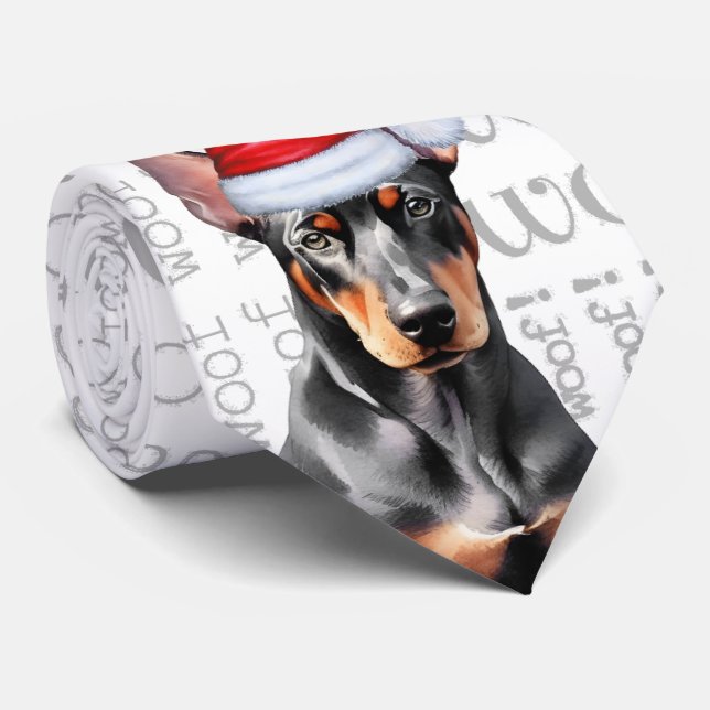 Doberman Pinscher Woof Christmas Dog Lover Slips (Rullad)