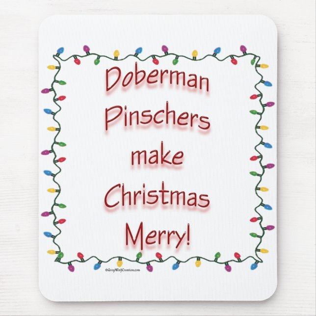 Doberman Pinschers gör julberry Musmatta (Framsidan)