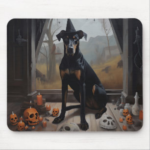 Doberman Pumpkins Halloween Skräckinjagande Musmatta