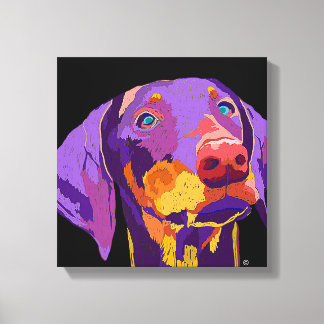 Doberman puppy art canvastryck