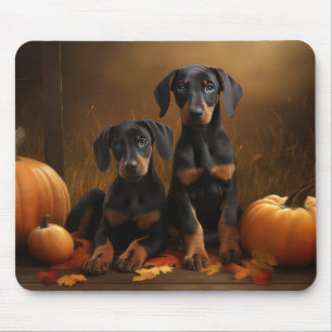 Doberman Puppy Autumn Delight Pumpkin Musmatta