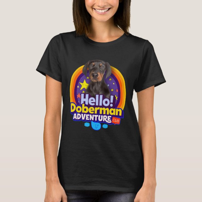 Doberman Puppy Hund T Shirt (Framsida)