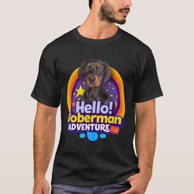 Doberman Puppy Hund T Shirt (Framsida)