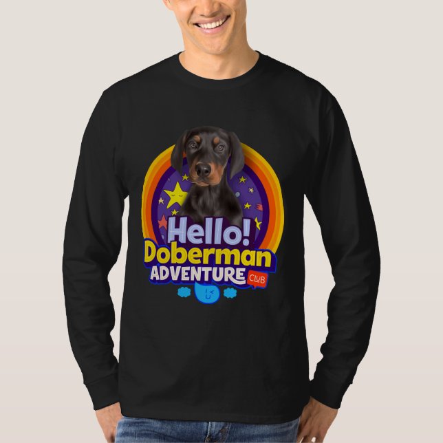 Doberman Puppy Hund T Shirt (Framsida)