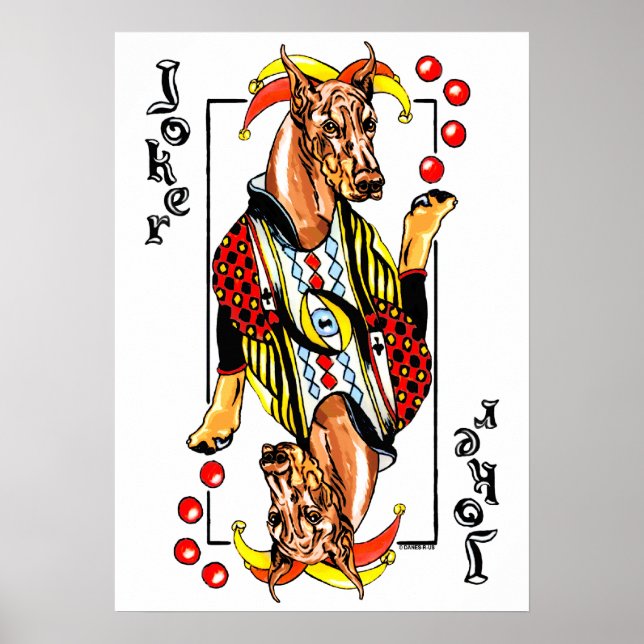 Doberman Red Joker Poster (Framsidan)