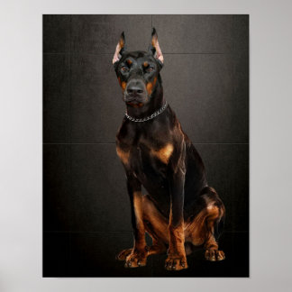 Doberman Reliability Guard Hund Poster