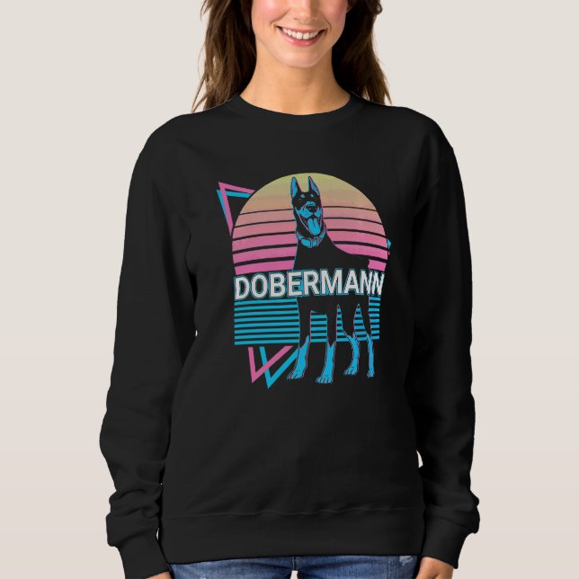 Doberman Retro   T Shirt (Framsida)
