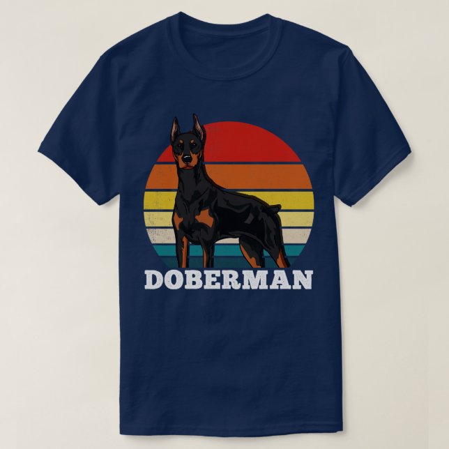 Doberman Retro T Shirt (Design framsida)