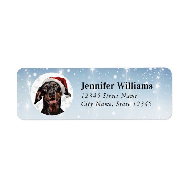 Doberman Returetiketters Returadress Etikett (Framsidan)