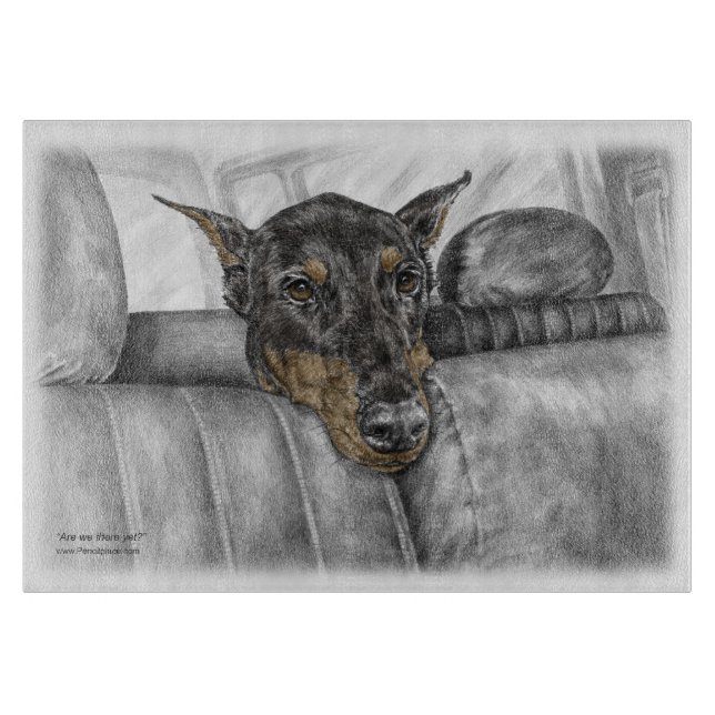 Doberman Riding i Car (Framsidan)