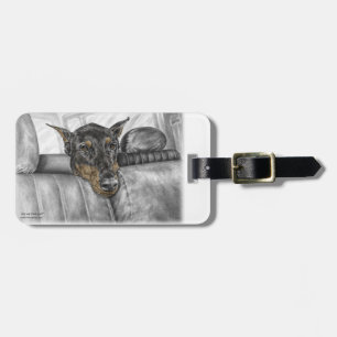 Doberman Riding i Car Bagagebricka