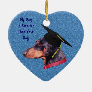 Doberman Smarter Rolig hund Ornament