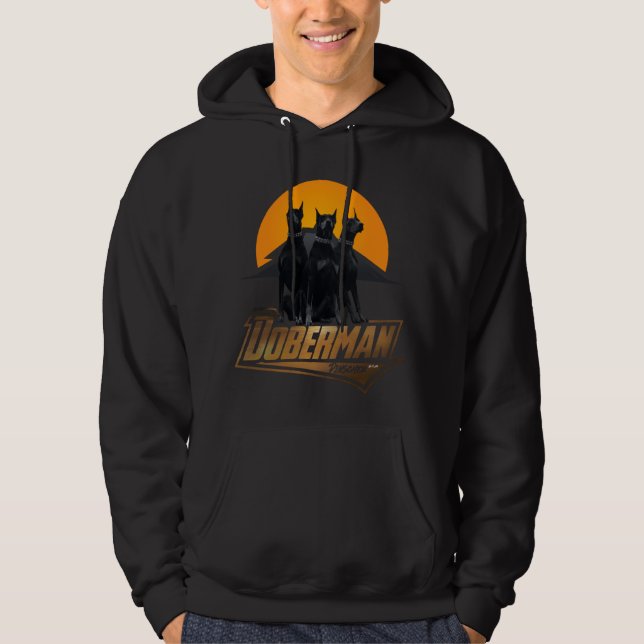 Doberman T-Shirt Hoodie (Framsida)