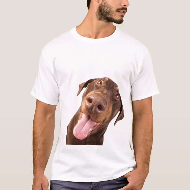 Doberman t - skjorta J003 Tröja (Framsida)