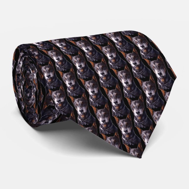 Doberman Ties Doberman Pinscher Hund Neck Tie Slips (Rullad)