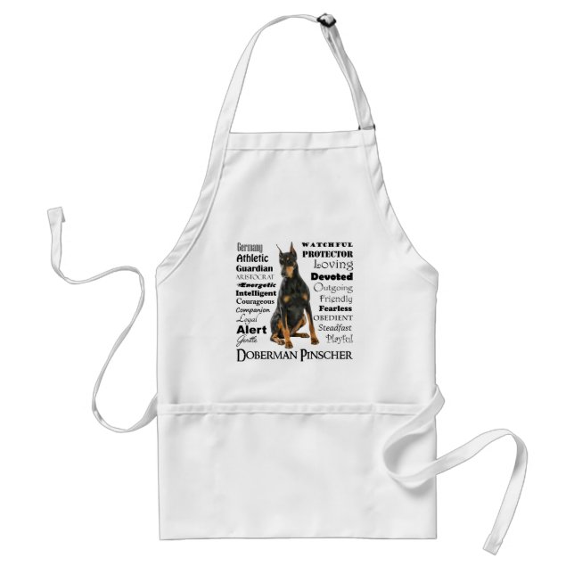Doberman Traits Apron Förkläde (Framsidan)