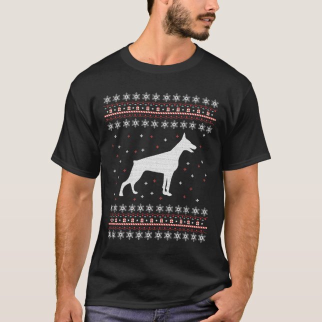 Doberman Ugly jul Sweater Ugly jul Swe T Shirt (Framsida)