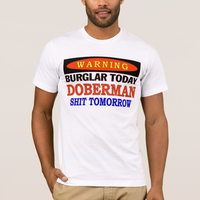 DOBERMAN VARNING T-SHIRT (Framsida)